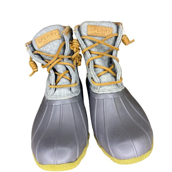 Sperry boots womens 5 duck boots THINSULATE 200g wool rubber outdoor snow preppy - Picture 4 of 9